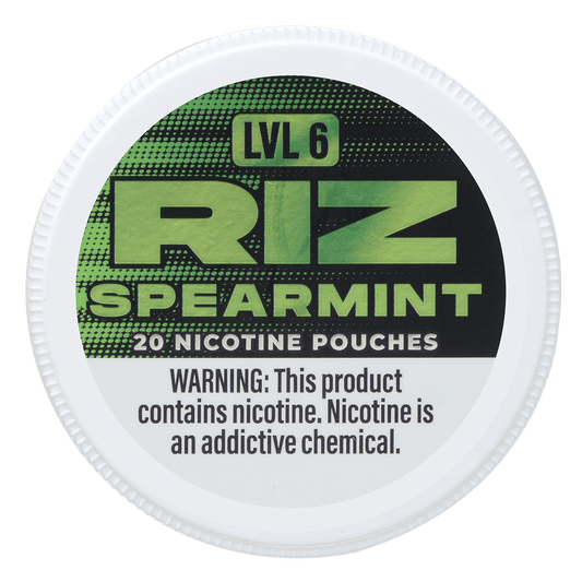 Riz Nicotine Pouches Spearmint 9Mg Lvl6 5Pk 20 Pouches/Can