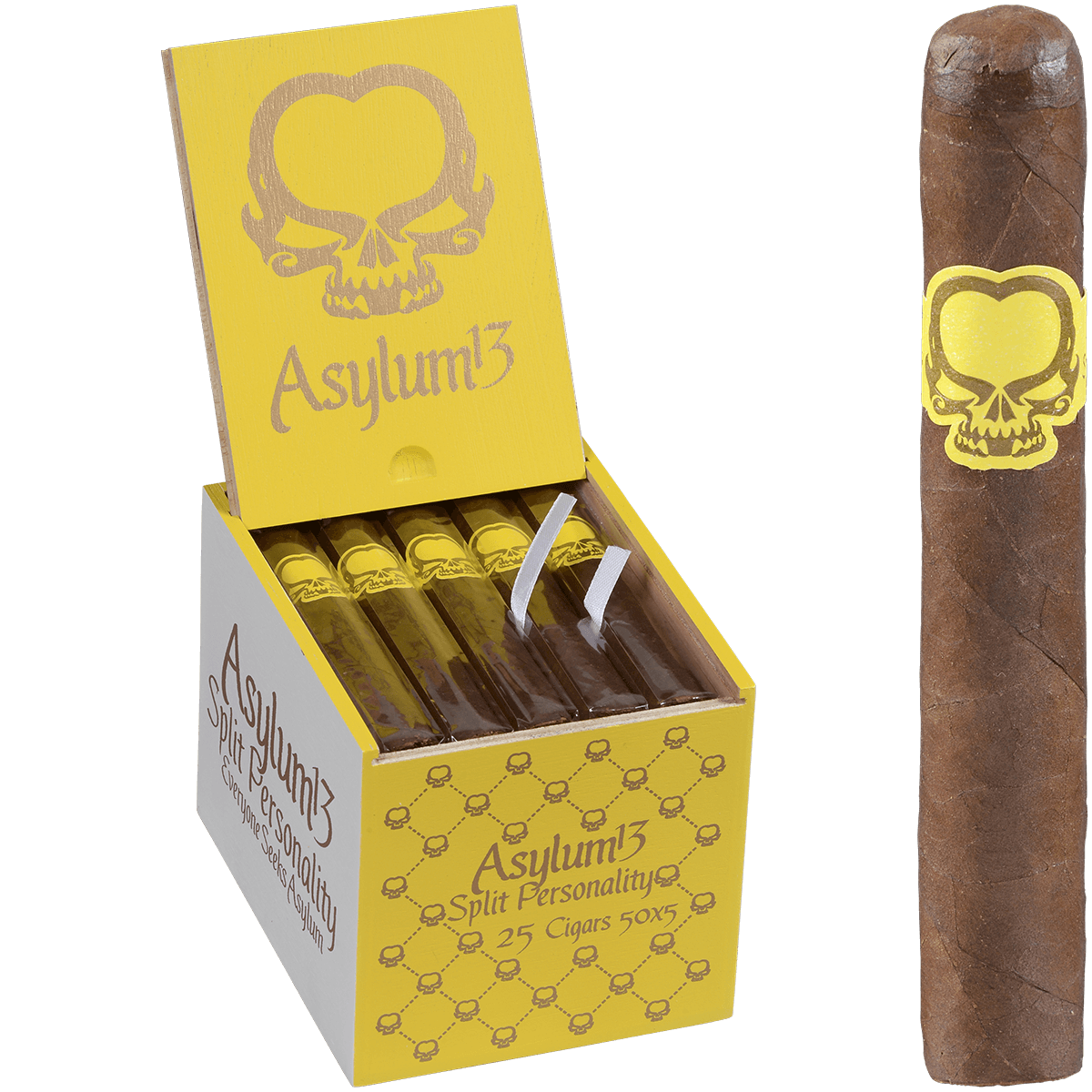 Asylum Split Personality Robusto 25Ct Box 50X5