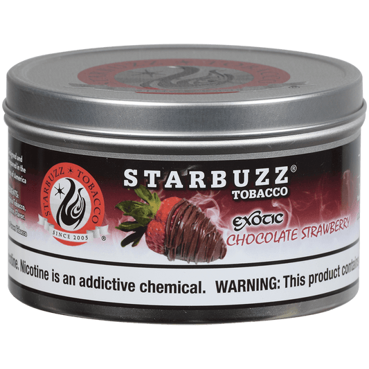 Starbuzz Hookah Tobacco Exotic Chocolate Strawberry 250 Gram Tin 12 To A Case