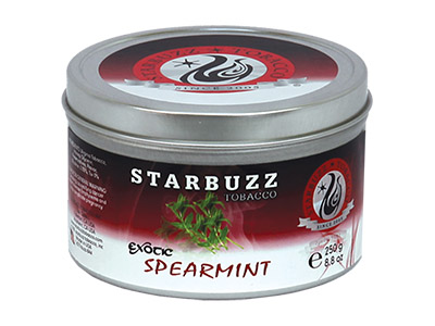 Starbuzz Hookah Tobacco Exotic Spearmint 250 Gram Tin 12 To A Case
