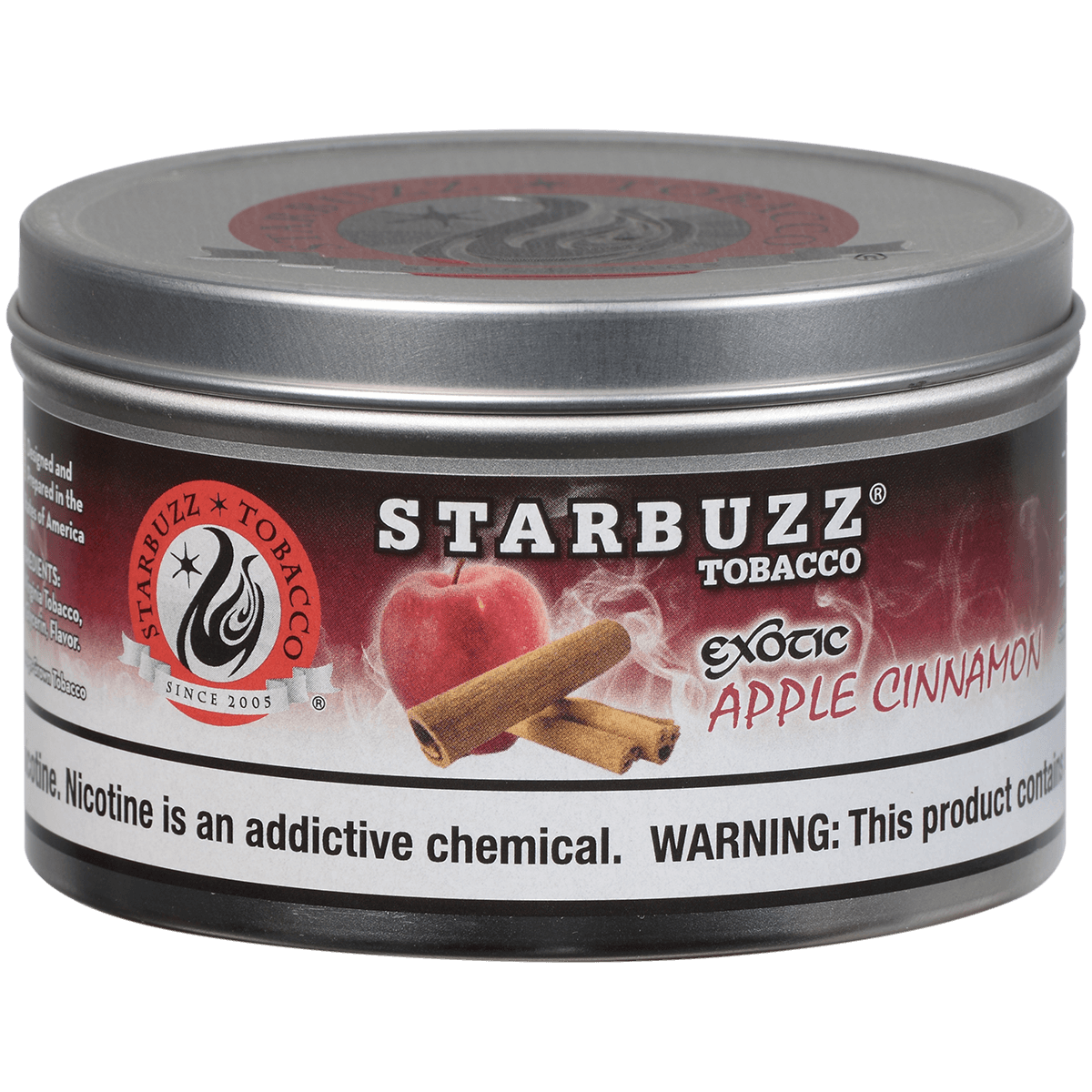 Starbuzz Hookah Tobacco Exotic Apple Cinnamon 250 Gram Tin 12 To A Case