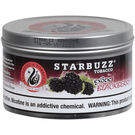 Starbuzz Hookah Tobacco Exotic Blackberry 250 Gram Tin 12 To A Case