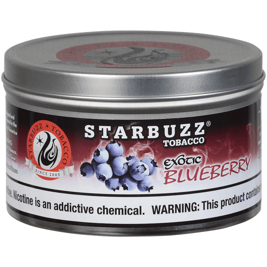 Starbuzz Hookah Tobacco Exotic Blueberry 250 Gram Tin 12 To A Case