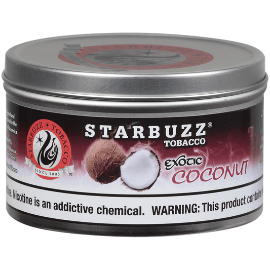 Starbuzz Hookah Tobacco Exotic Coconut 250 Gram Tin 12 To A Case
