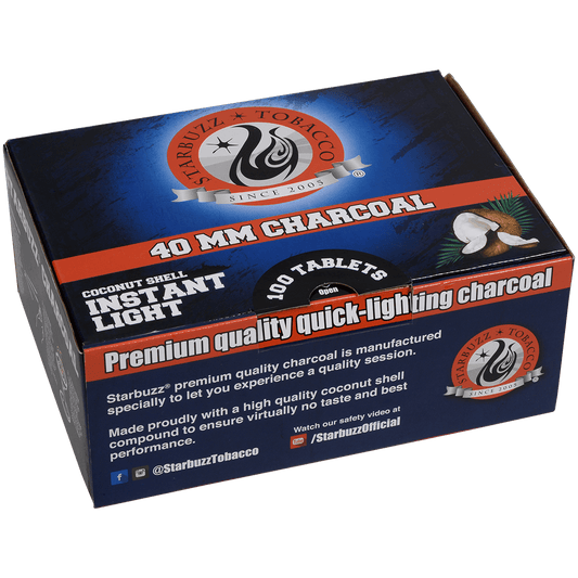 Hookah Charcoal Starbuzz Instant Lighting Tablet 100 Ct. Box 40Mm