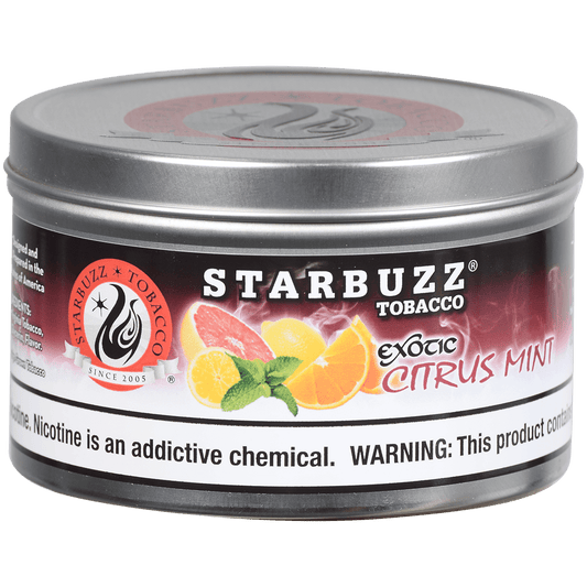 Starbuzz Hookah Tobacco Exotic Citrus Mint 250 Gram Tin 12 To A Case