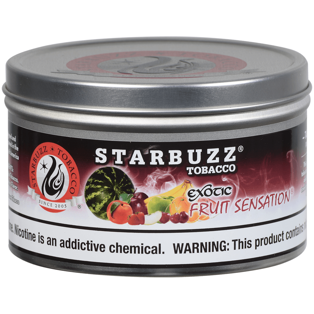 Starbuzz Hookah Tobacco Exotic Fruit Sensation 250 Gram Tin 12 To A Case