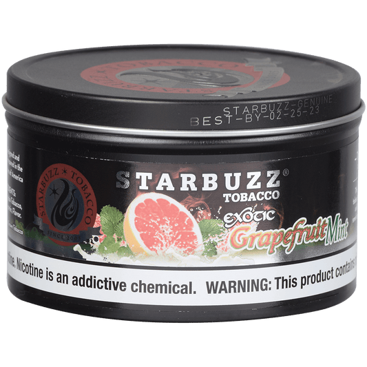 Starbuzz Hookah Tobacco Exotic Grapefruit Mint 250 Gram Tin 12 To A Case