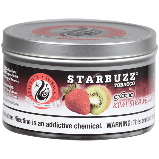 Starbuzz Hookah Tobacco Exotic Kiwi Strawberry 250 Gram Tin 12 To A Case