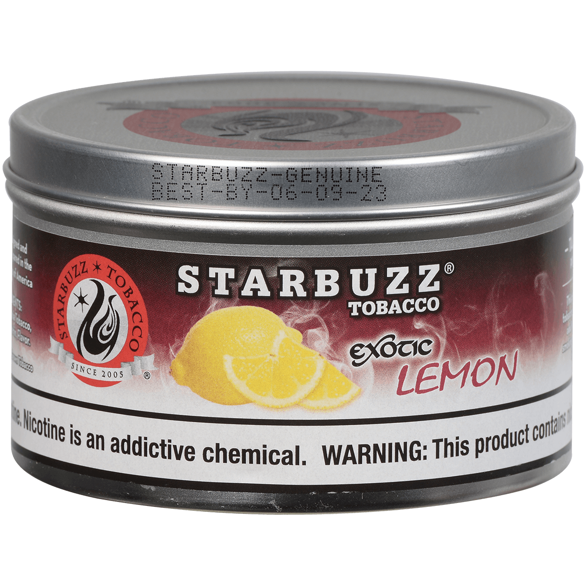 Starbuzz Hookah Tobacco Exotic Lemon 250 Gram Tin 12 To A Case