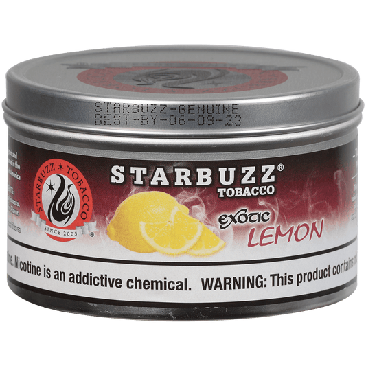 Starbuzz Hookah Tobacco Exotic Lemon 250 Gram Tin 12 To A Case