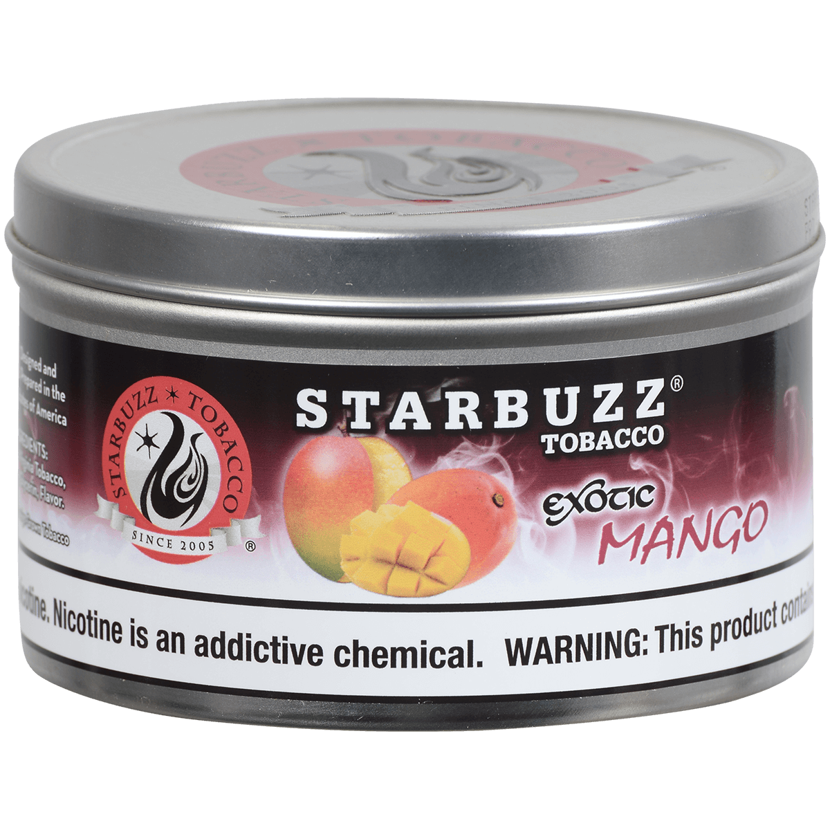 Starbuzz Hookah Tobacco Exotic Mango 250 Gram Tin 12 To A Case