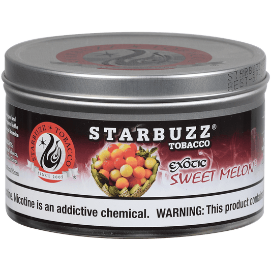 Starbuzz Hookah Tobacco Exotic Sweet Melon 250 Gram Tin 12 To A Case