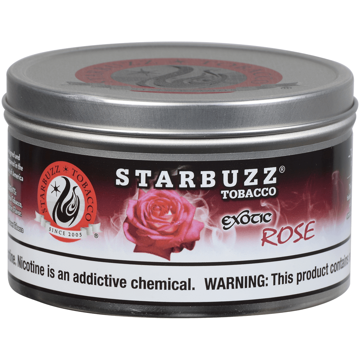 Starbuzz Hookah Tobacco Exotic Rose 250 Gram Tin 12 To A Case