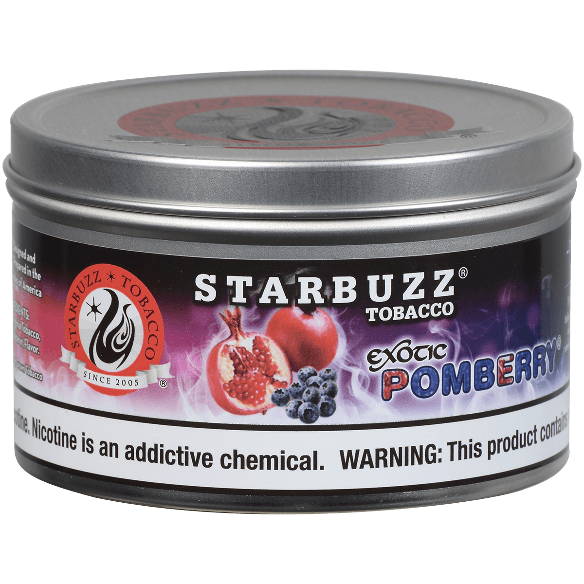 Starbuzz Hookah Tobacco Exotic Pomberry 250 Gram Tin 12 To A Case