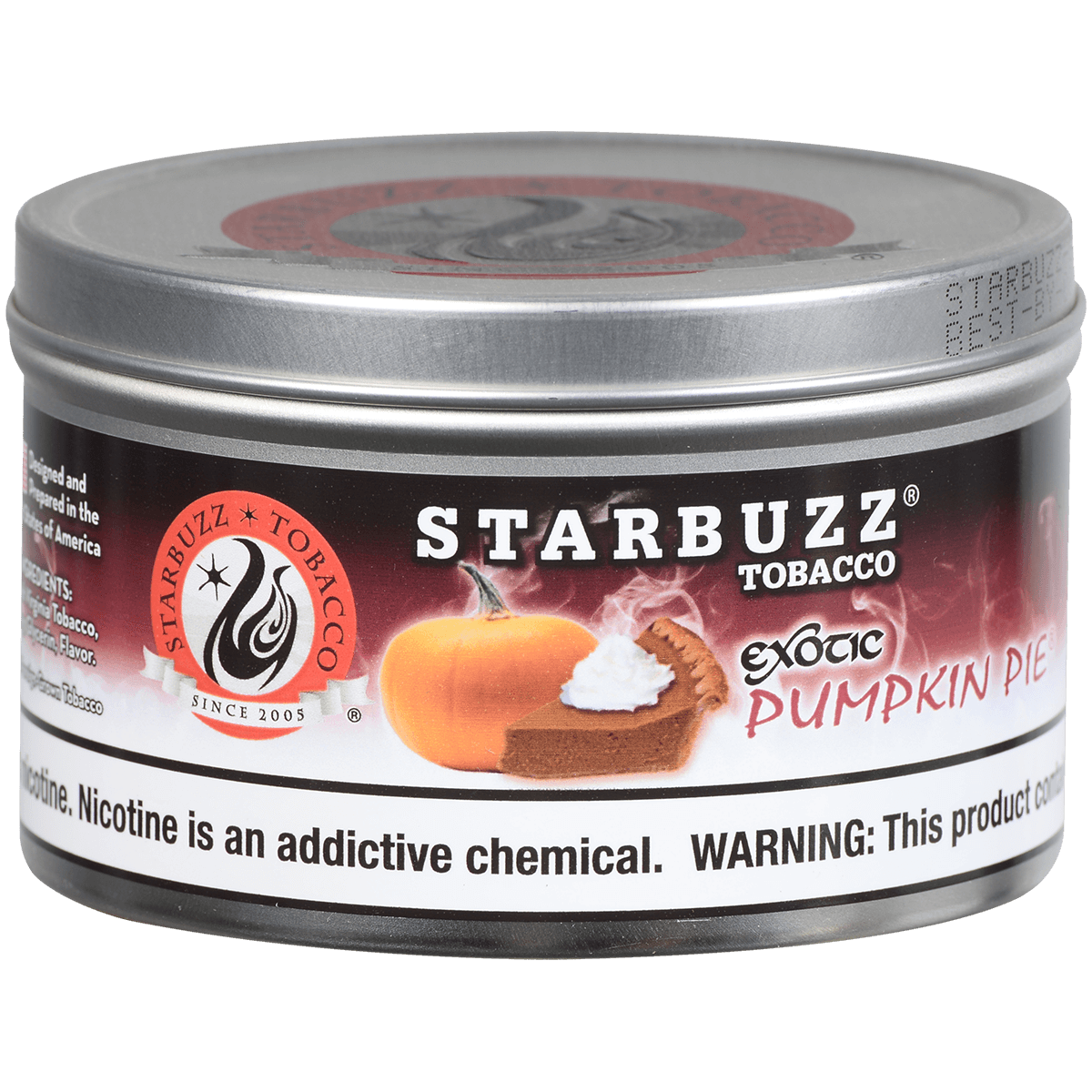 Starbuzz Hookah Tobacco Exotic Pumpkin 250 Gram Tin 12 To A Case