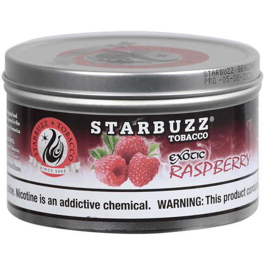 Starbuzz Hookah Tobacco Exotic Raspberry 250 Gram Tin 12 To A Case