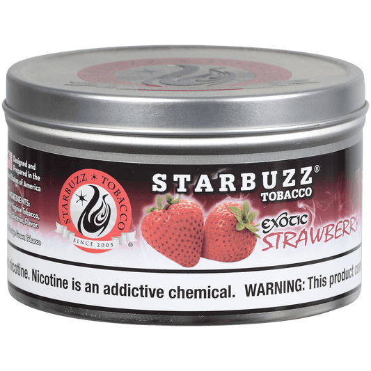Starbuzz Hookah Tobacco Exotic Strawberry 250 Gram Tin 12 To A Case