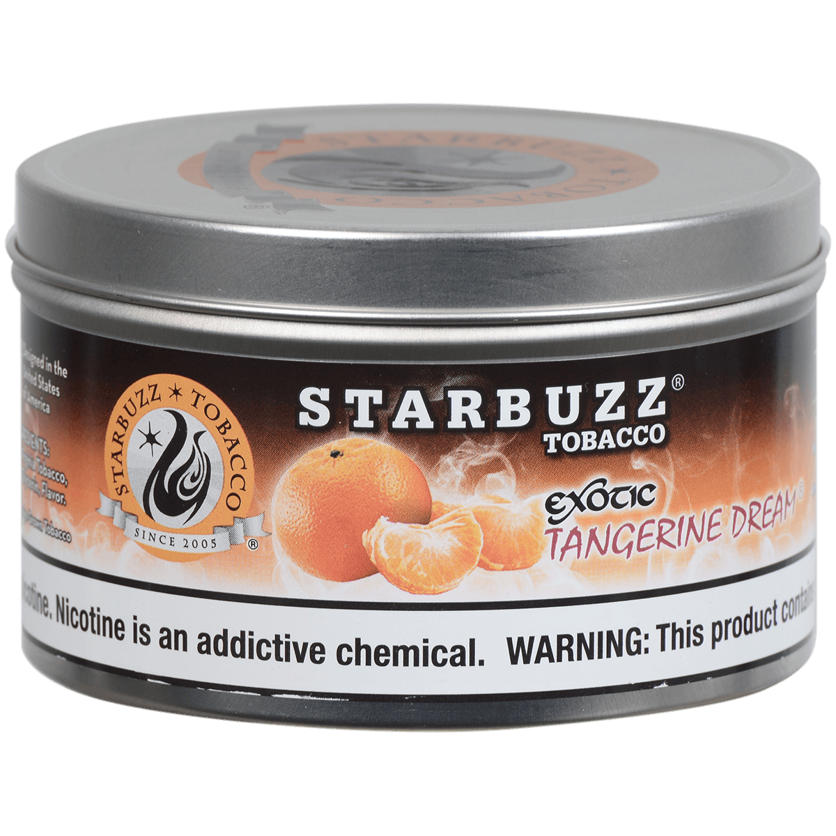 Starbuzz Hookah Tobacco Exotic Tangerine Dream 250 Gram Tin 12 To A Case