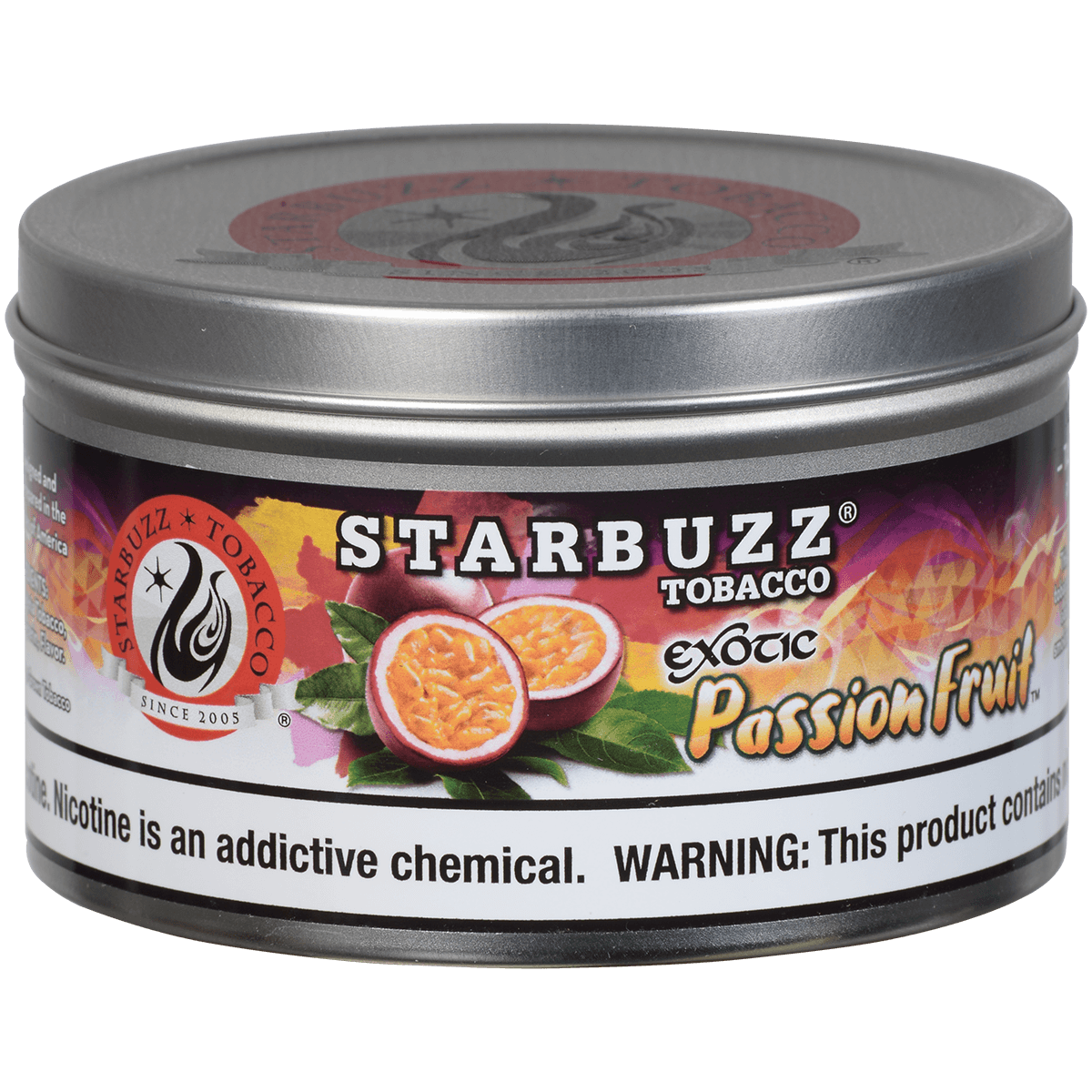 Starbuzz Hookah Tobacco Exotic Passion Fruit 250 Gram Tin 12 To A Case
