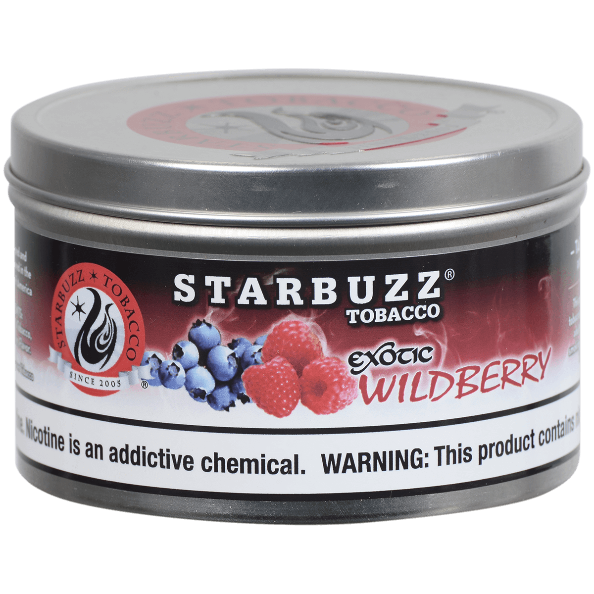 Starbuzz Hookah Tobacco Exotic Wildberry 250 Gram Tin 12 To A Case