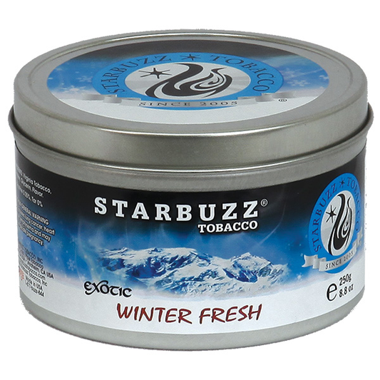 Starbuzz Hookah Tobacco Exotic Winter Fresh 250 Gram Tin 12 To A Case
