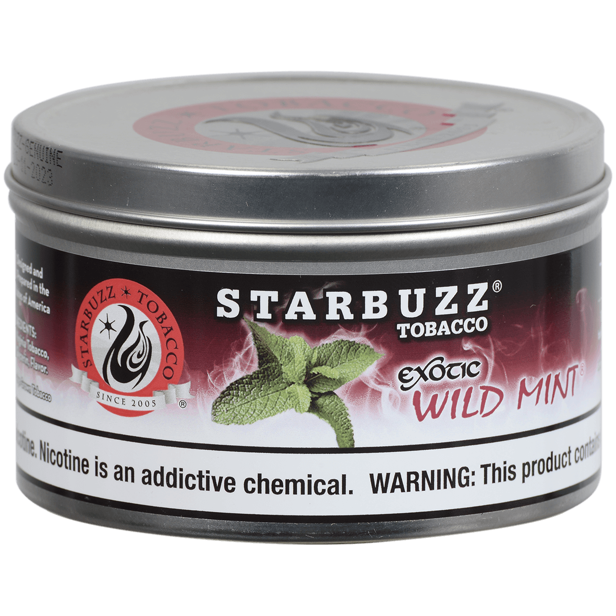 Starbuzz Hookah Tobacco Exotic Wild Mint 250 Gram Tin 12 To A Case