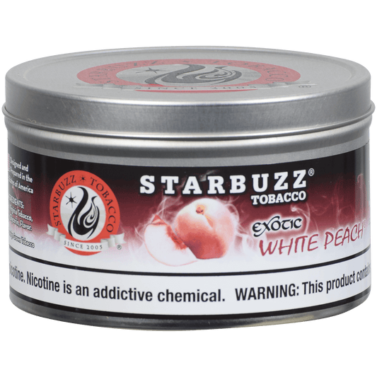 Starbuzz Hookah Tobacco Exotic White Peach 250 Gram Tin 12 To A Case