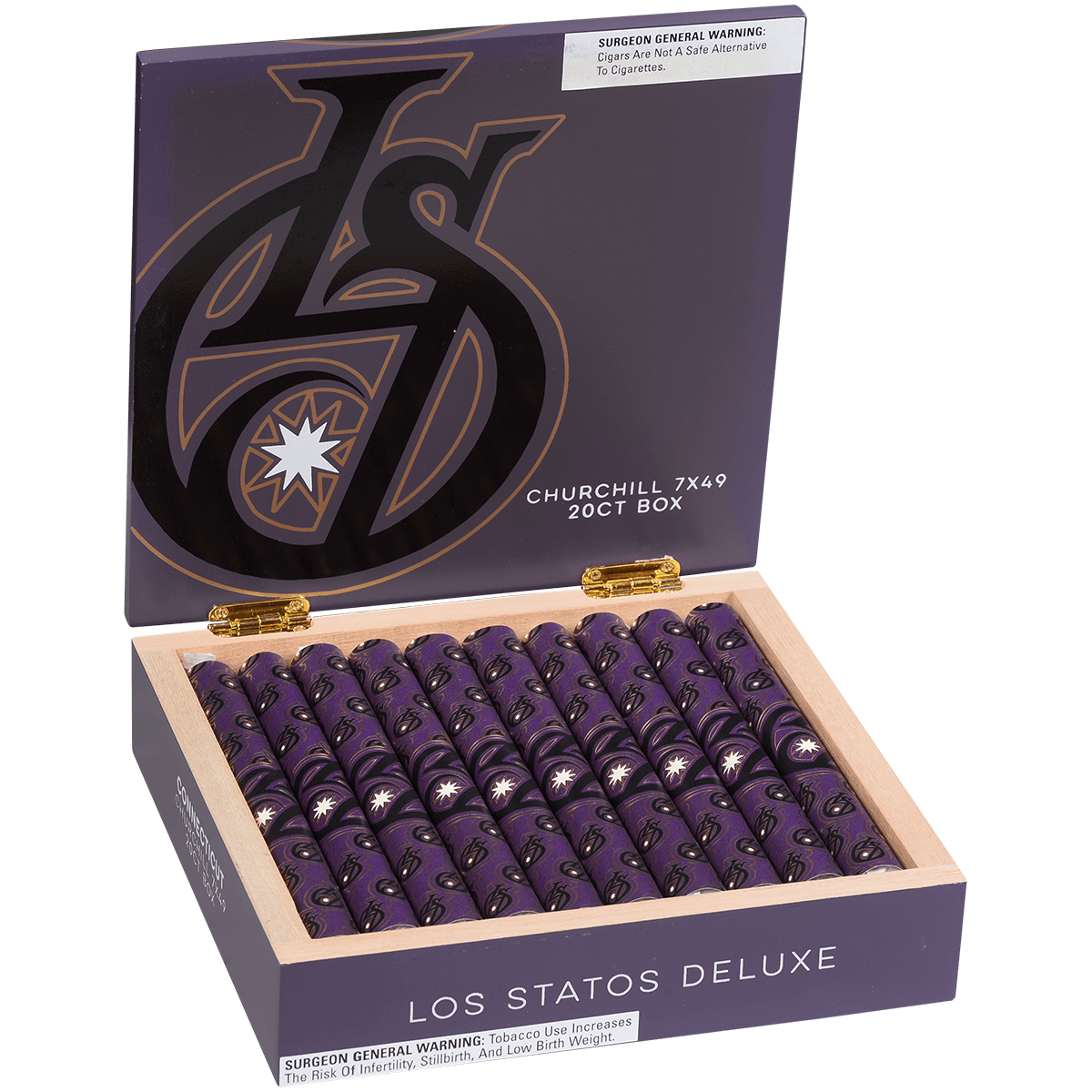 Los Statos Deluxe Connecticut Churchill 20 Ct. 7 X 49 Bx