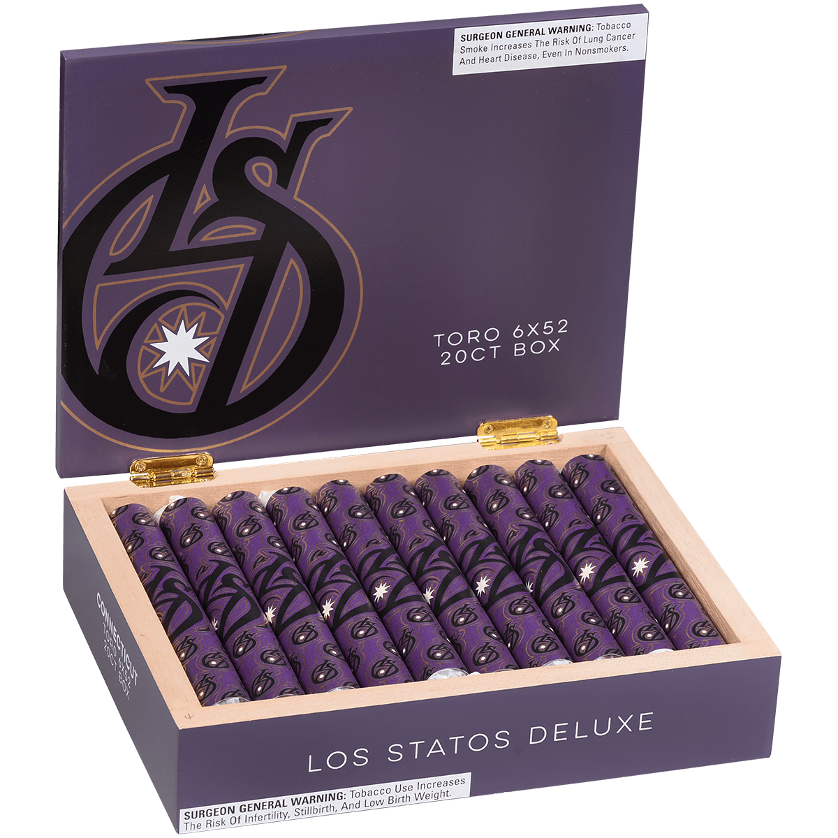 Los Statos Deluxe Connecticut Toro 20 Ct. 6 X 52 Bx