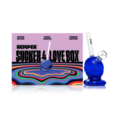 Hemper Sucker 4 Love Lollipop Glass Water Pipe 6.7"