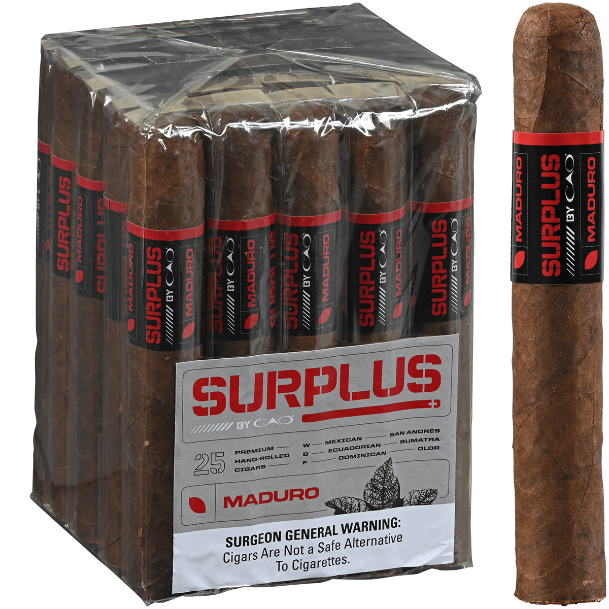 SURPLUS BY CAO MADURO GIGANTE 25 CT. BUNDLE 6X60