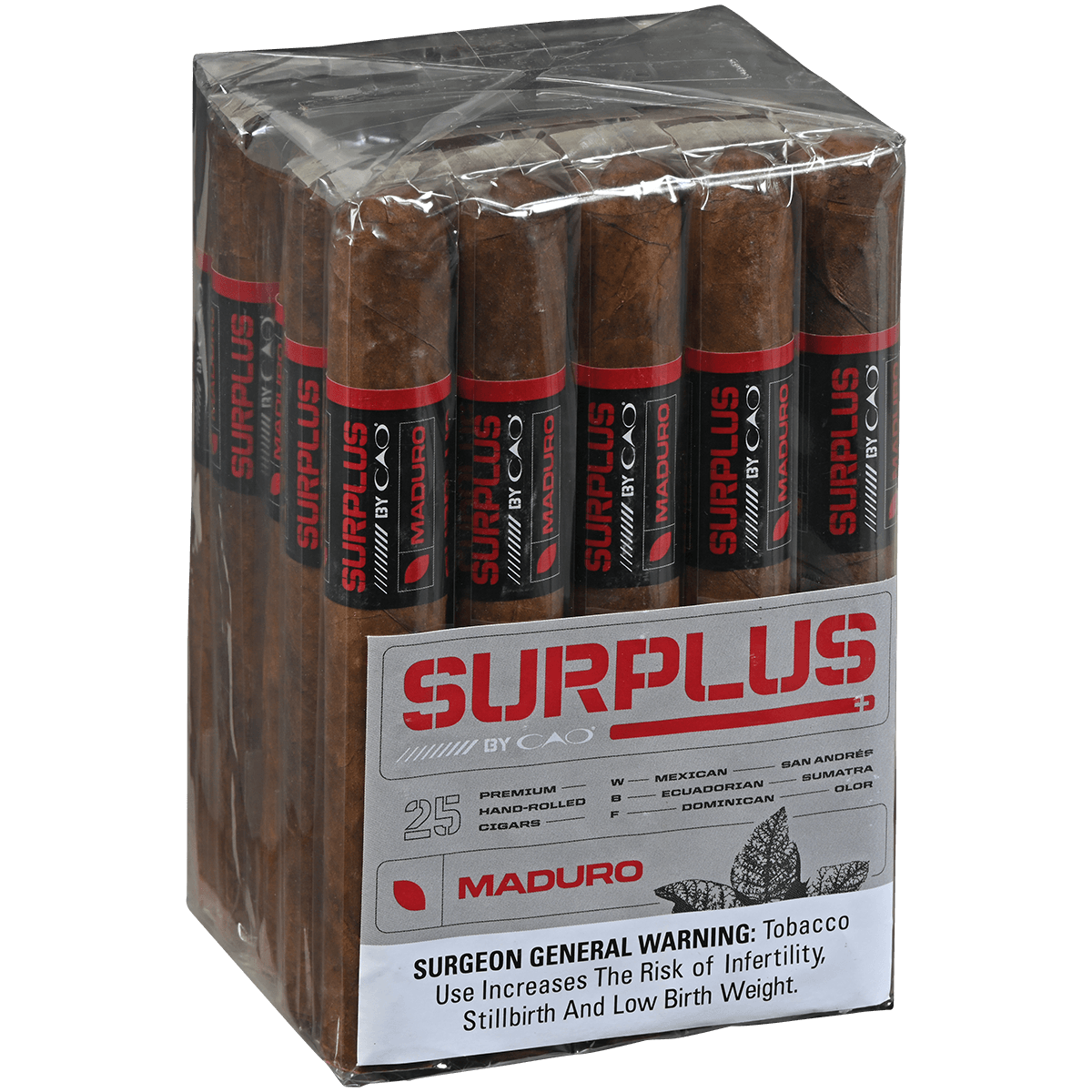 SURPLUS BY CAO MADURO TORO 25 CT. BUNDLE 6X50