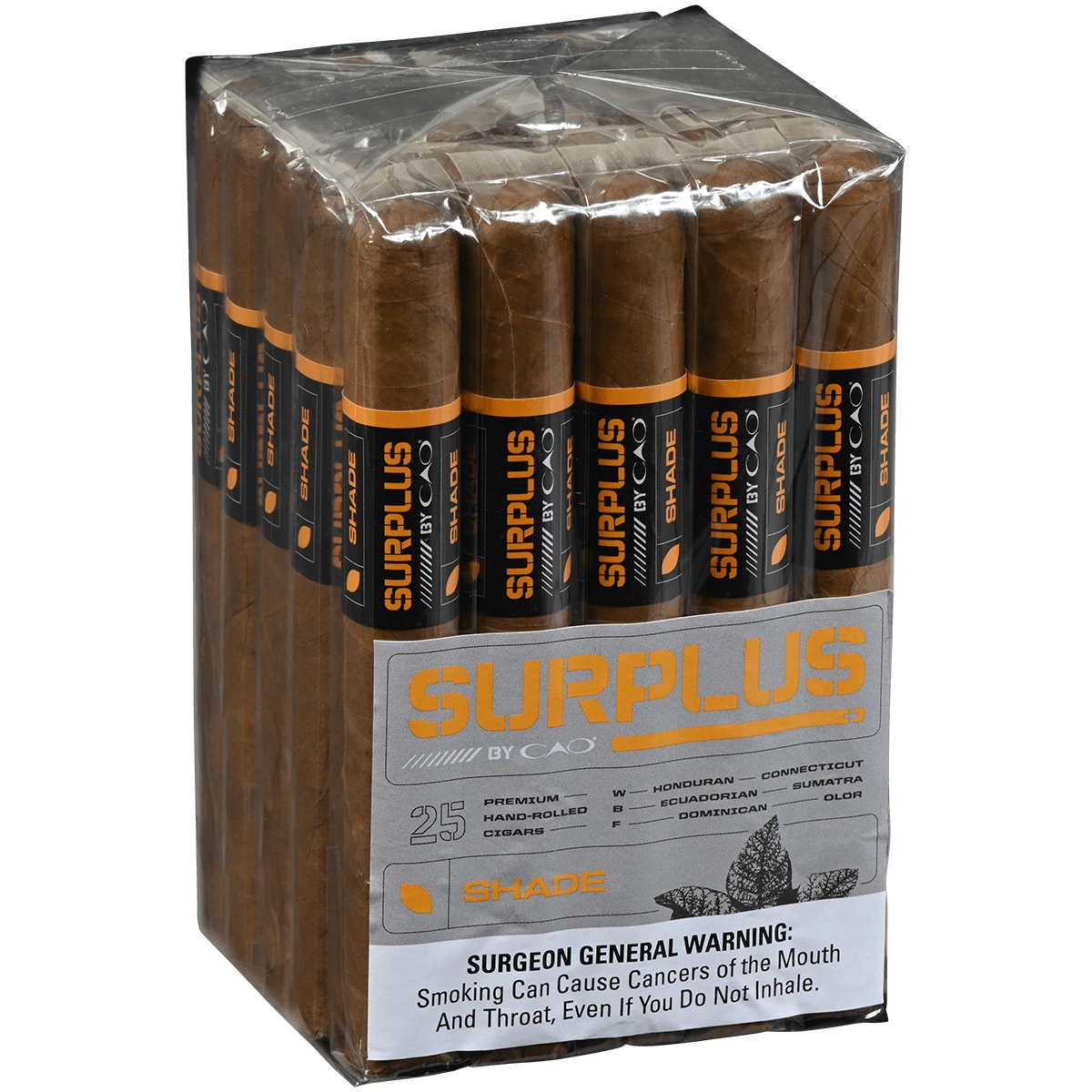 SURPLUS BY CAO SHADE TORO 25 CT. BUNDLE 6X50