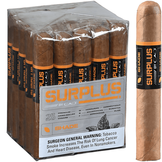 Surplus By Cao Shade Robusto Bundle  25 Ct. 5.00X50