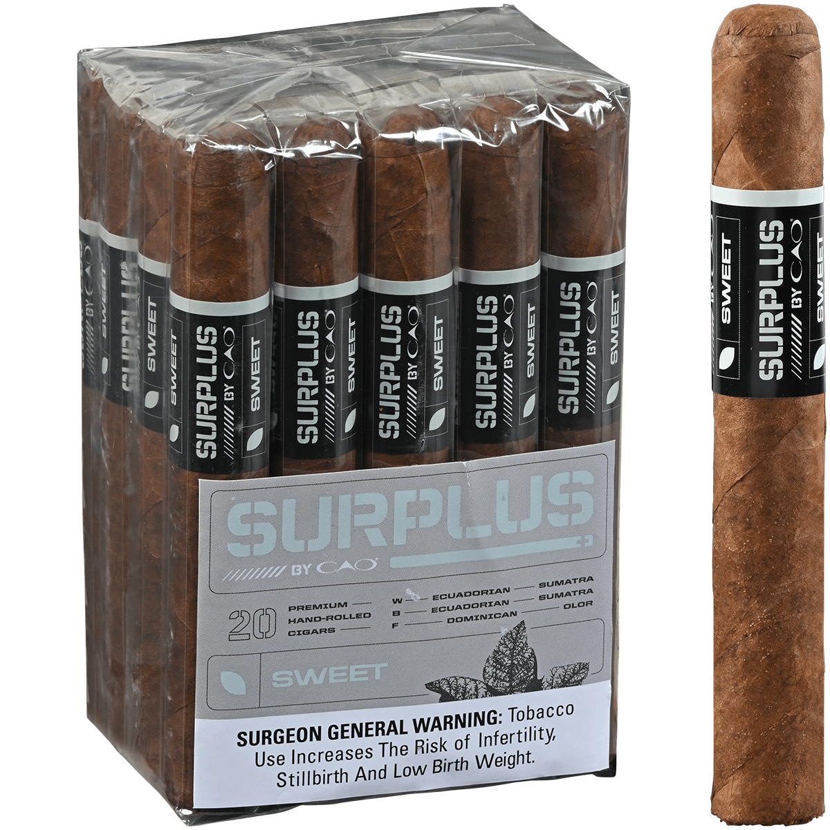 SURPLUS BY CAO SWEET TORO 20 CT. BUNDLE 6X50