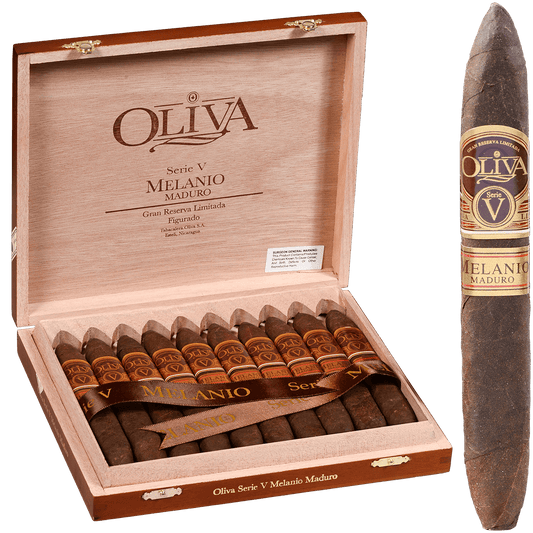 Oliva Serie V Melanio Maduro Figurado 10 Ct Box 6.50X52