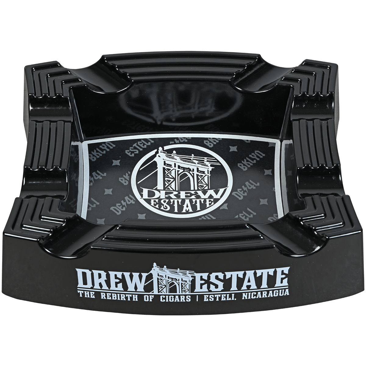 Promo Stadium Melamine Drew Estate Black Bridge Ashtray