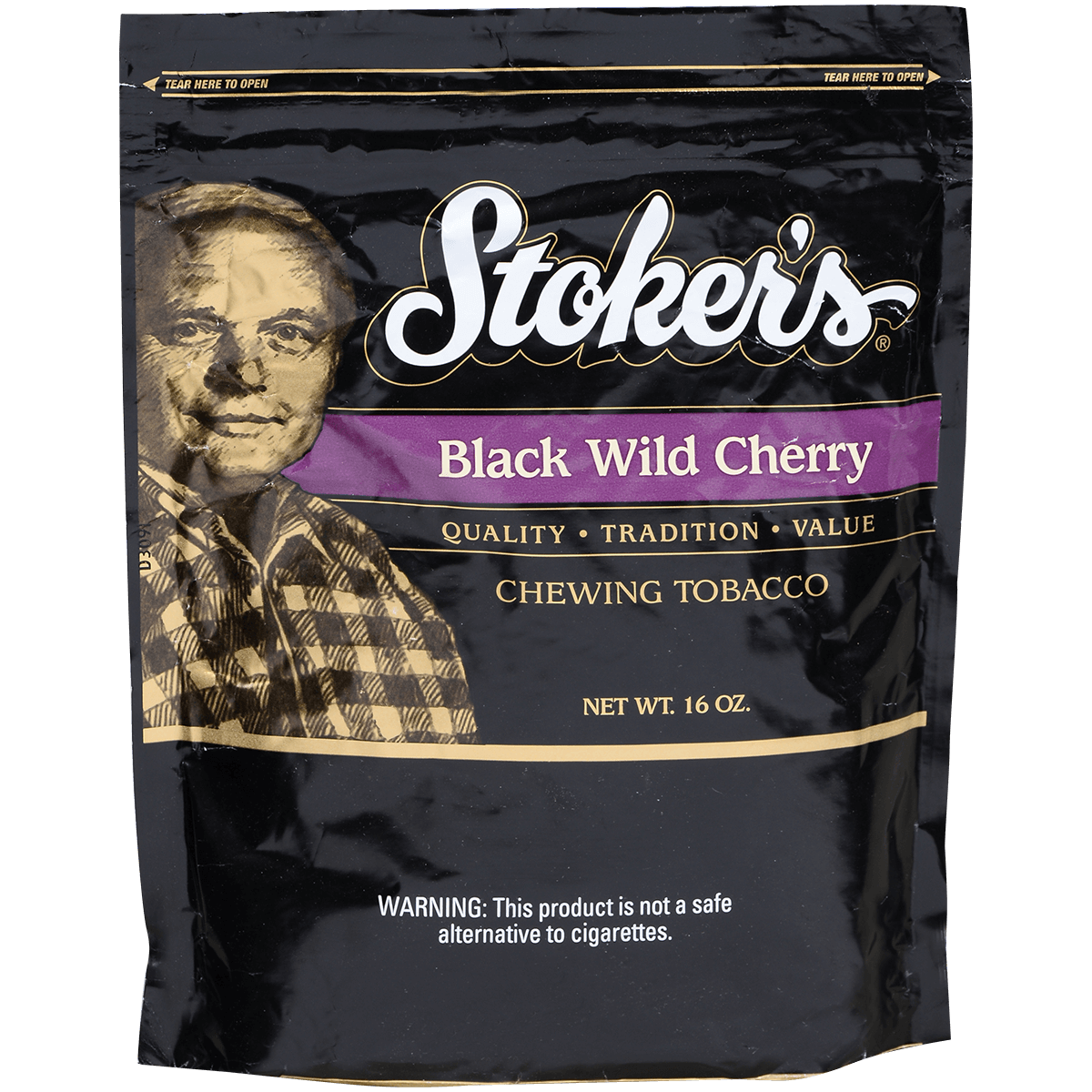 Chew Stoker'S Black Wild Cherry Bag 16.00 Oz