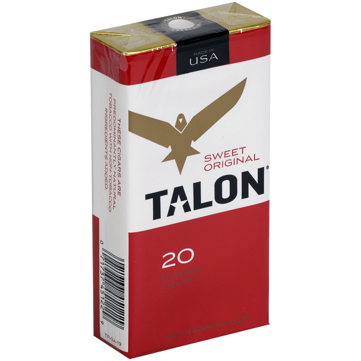 Talon Filter Cigars Sweet Original 10/20 Ct Carton