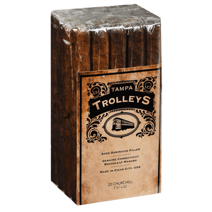 Tampa Trolleys Churchill Maduro 20 Ct. Bundle 7.25X52