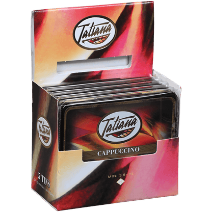TATIANA MINI CAPPUCCINO 5/10 CIGARILLOS TINS 3.5X26
