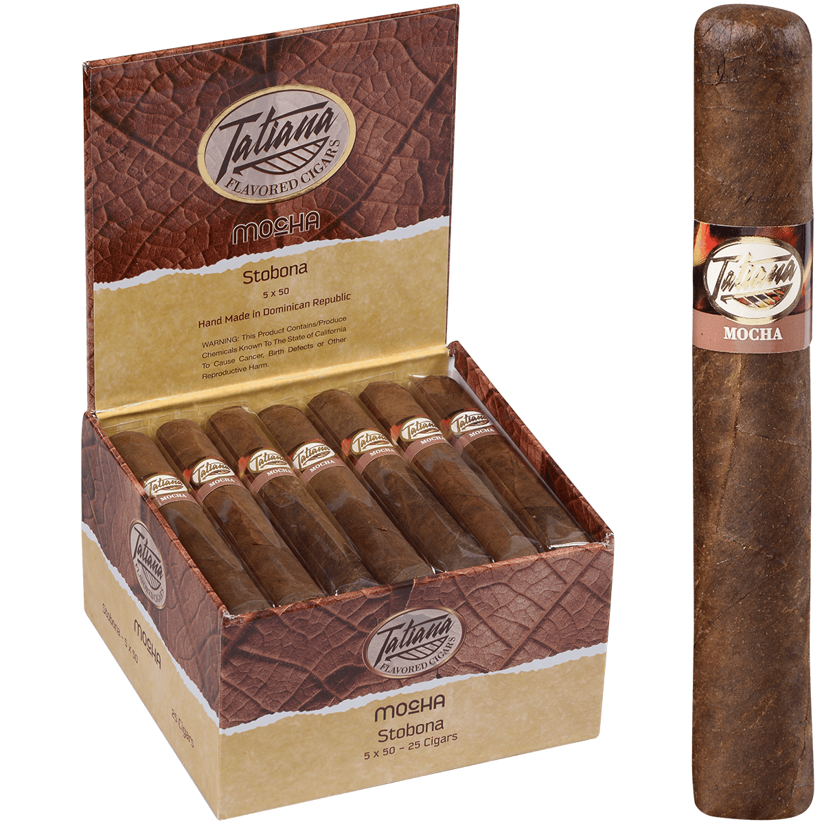 Tatiana Mocha Stobona 25 Ct. Box 5.00X50