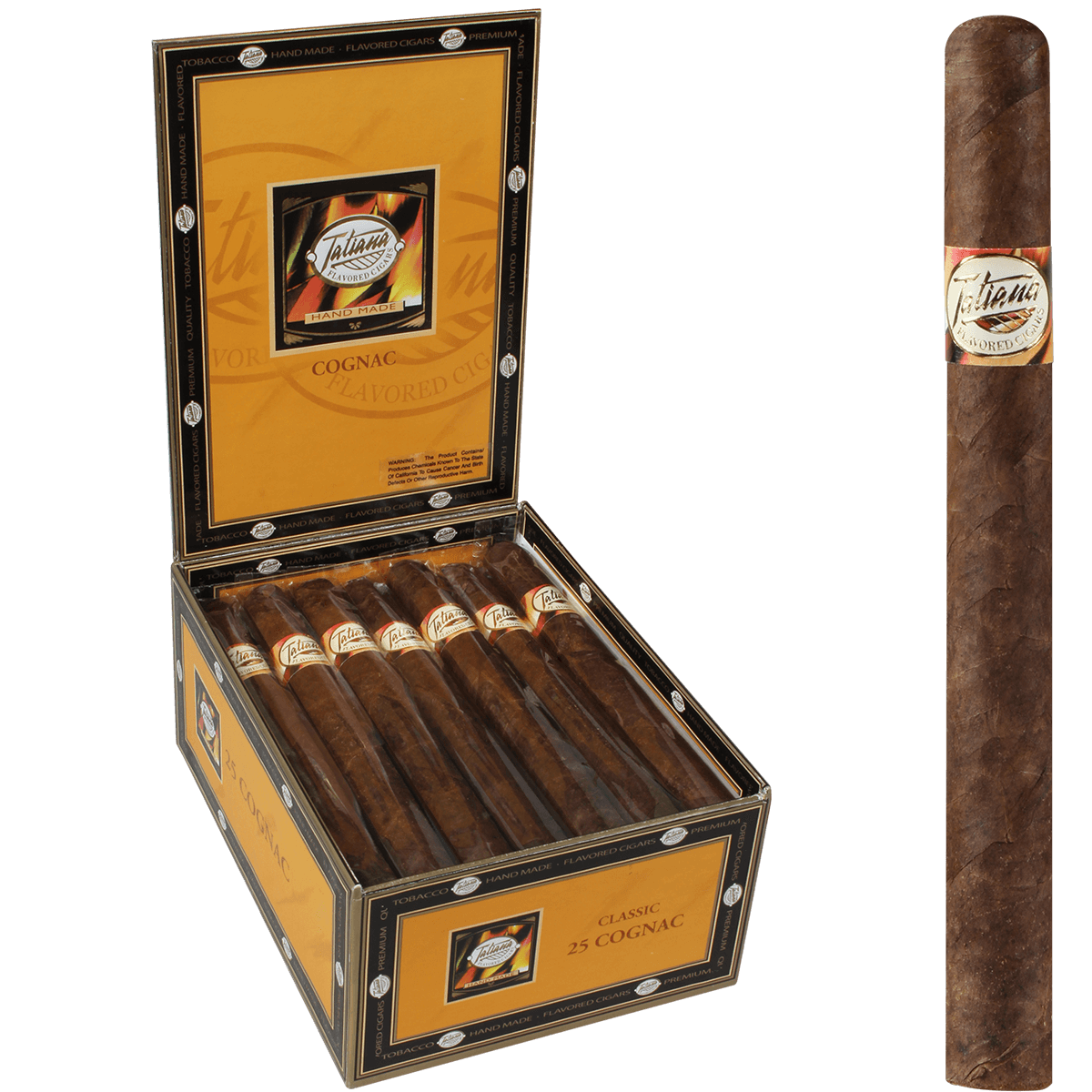 Tatiana Classic Cognac 25 Ct. Box 6.00X44