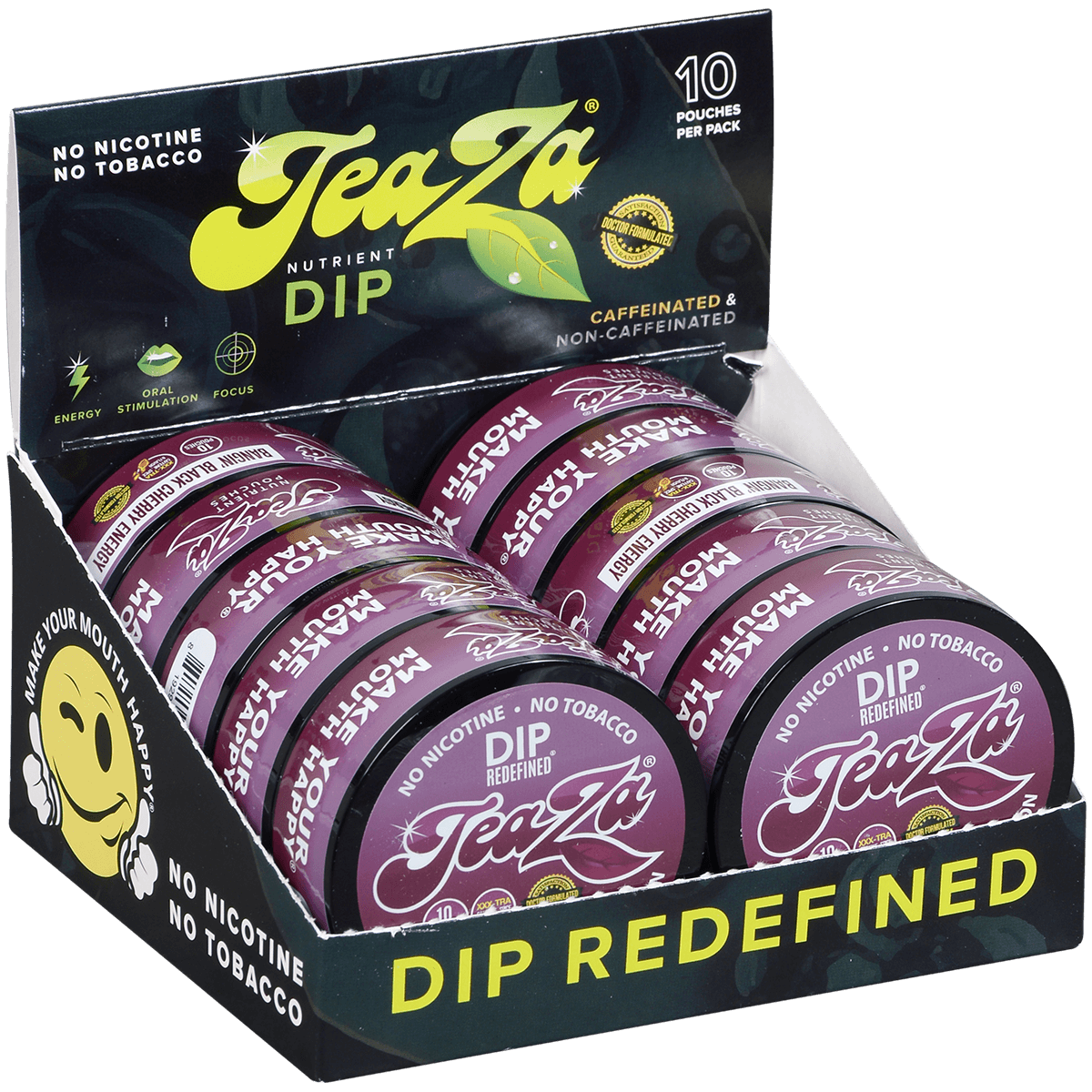 Teaza Energy Pouches Bangin' Black Cherry 100 Mg 1/10 Tins