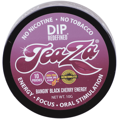 Teaza Energy Pouches Bangin' Black Cherry 100 Mg 1/10 Tins