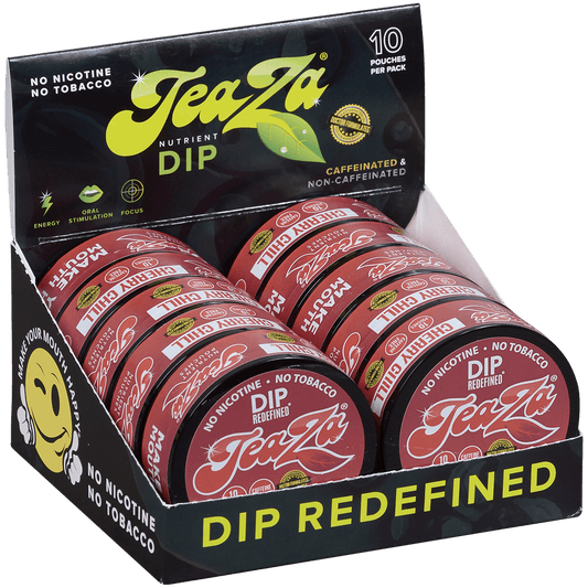 Teaza Energy Pouches Cherry Chill Caffeine Free 1/10 Tins