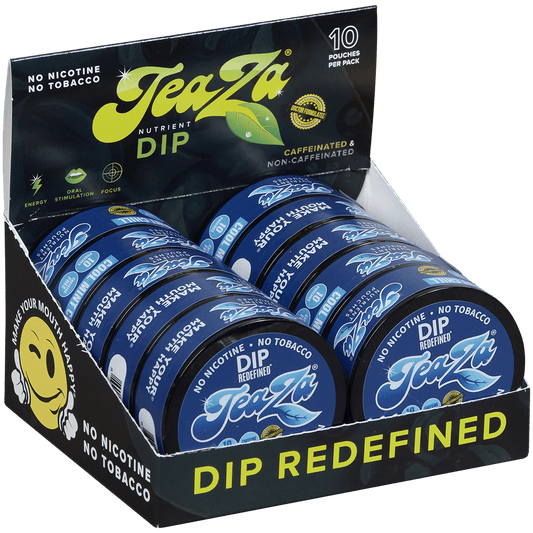 Teaza Energy Pouches Cool Mint Chill Caffeine Free 1/10 Tins