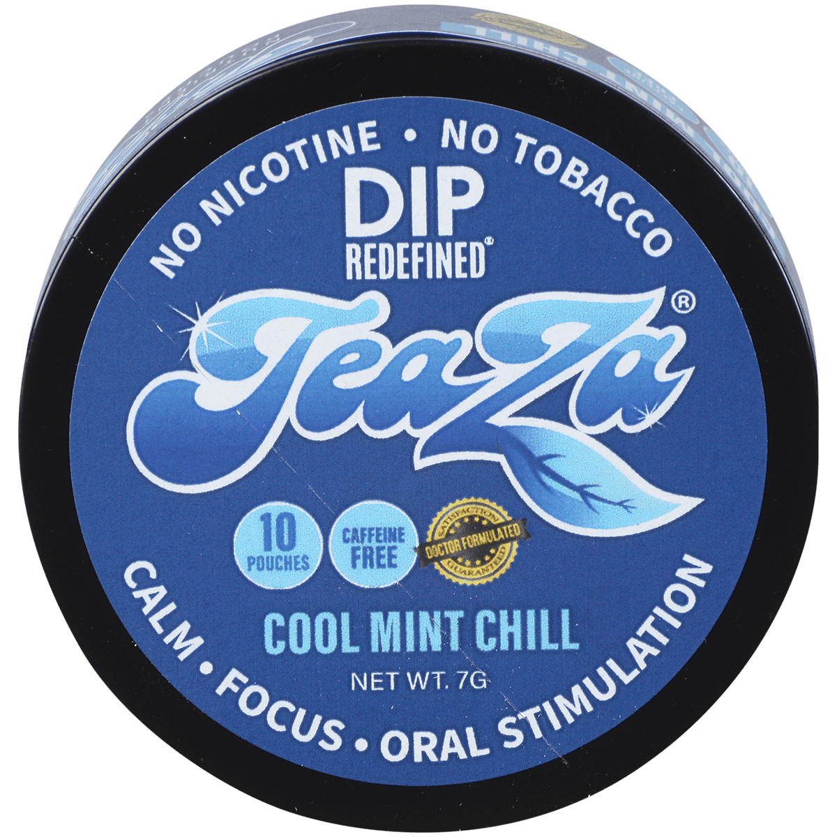 Teaza Energy Pouches Cool Mint Chill Caffeine Free 1/10 Tins