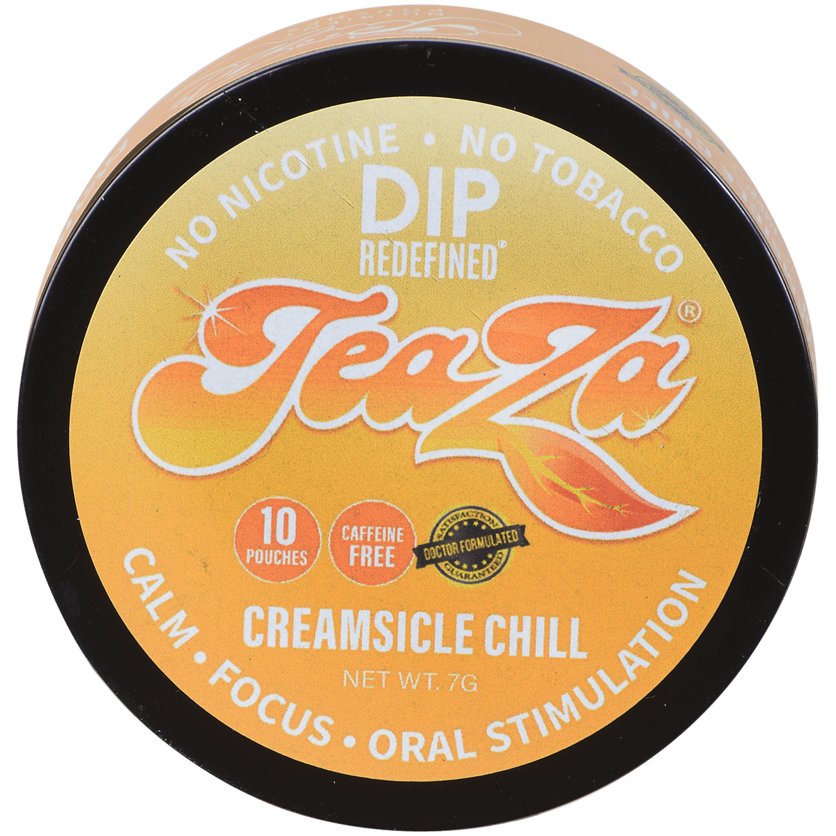 Teaza Energy Pouches Creamsicle Caffeine Free 1/10 Tins